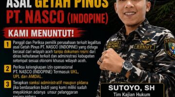 SATGAS PD II GM FKPPI Sumut Serukan Aksi Damai, Desak Pemeriksaan Asal-Usul Pembelian Getah Pinus PT NASCO (INDOPINE).